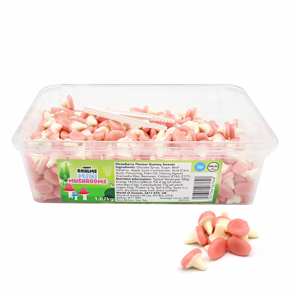 309324_a24.jpg Candy Realms Mini Mushrooms 1p Tub 1.02kg - Image 1