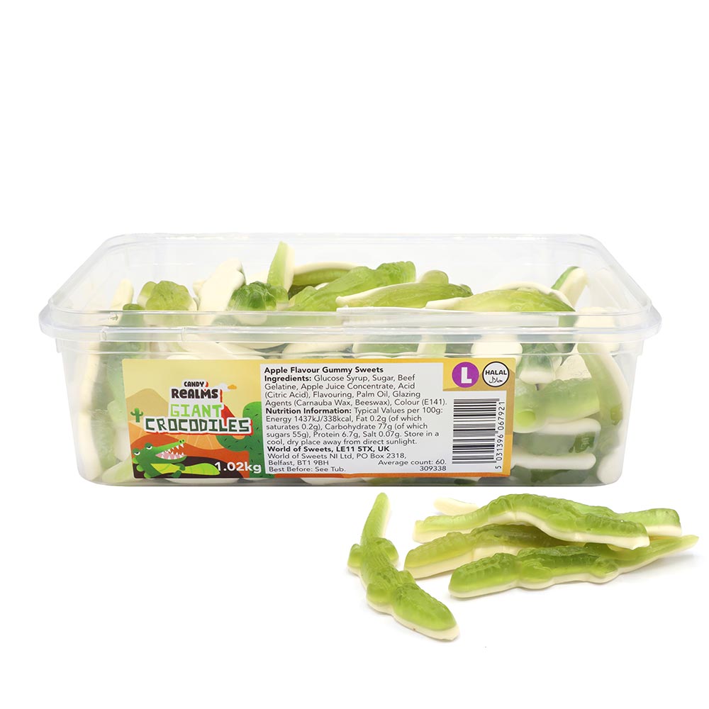 309338_a24.jpg Candy Realms Giant Crocs 10p Tub 1.02kg - Image 1
