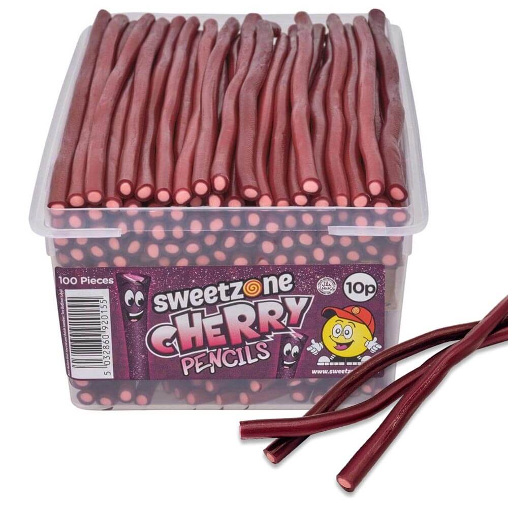 309876_na.jpg Sweetzone Cherry Pencils 10p Tub - Image 1