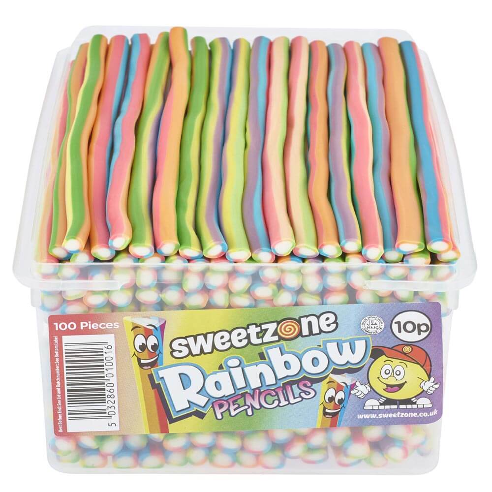 309878_a.jpg Sweetzone Rainbow Pencils 10p Tub - Image 1