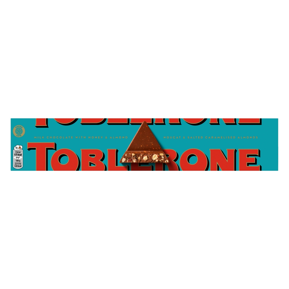 310292_toblerone_crunchy_almond_b_.jpg Toblerone Crunchy Almonds Milk Chocolate Bar 360g - Image 1