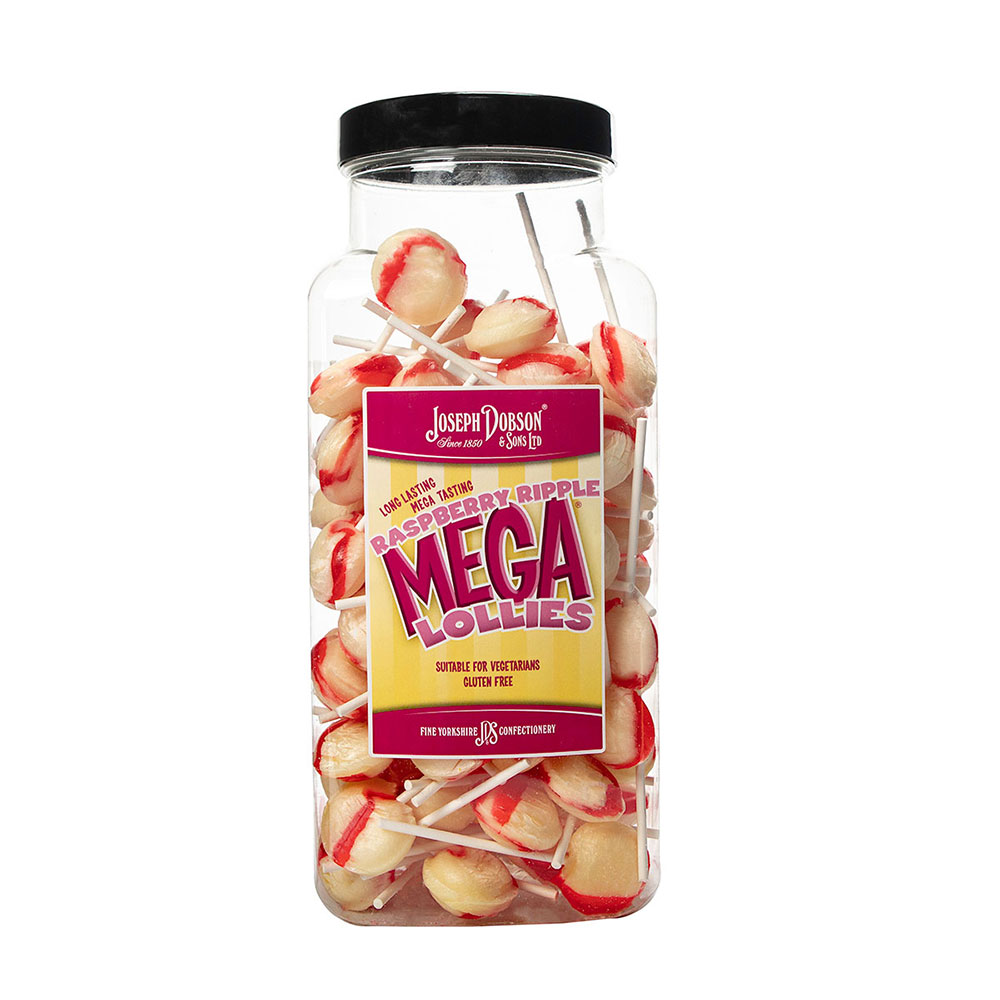 31168_aa.jpg Dobsons Raspberry Ripple Ice Cream Mega Lollies Jar - Image 1