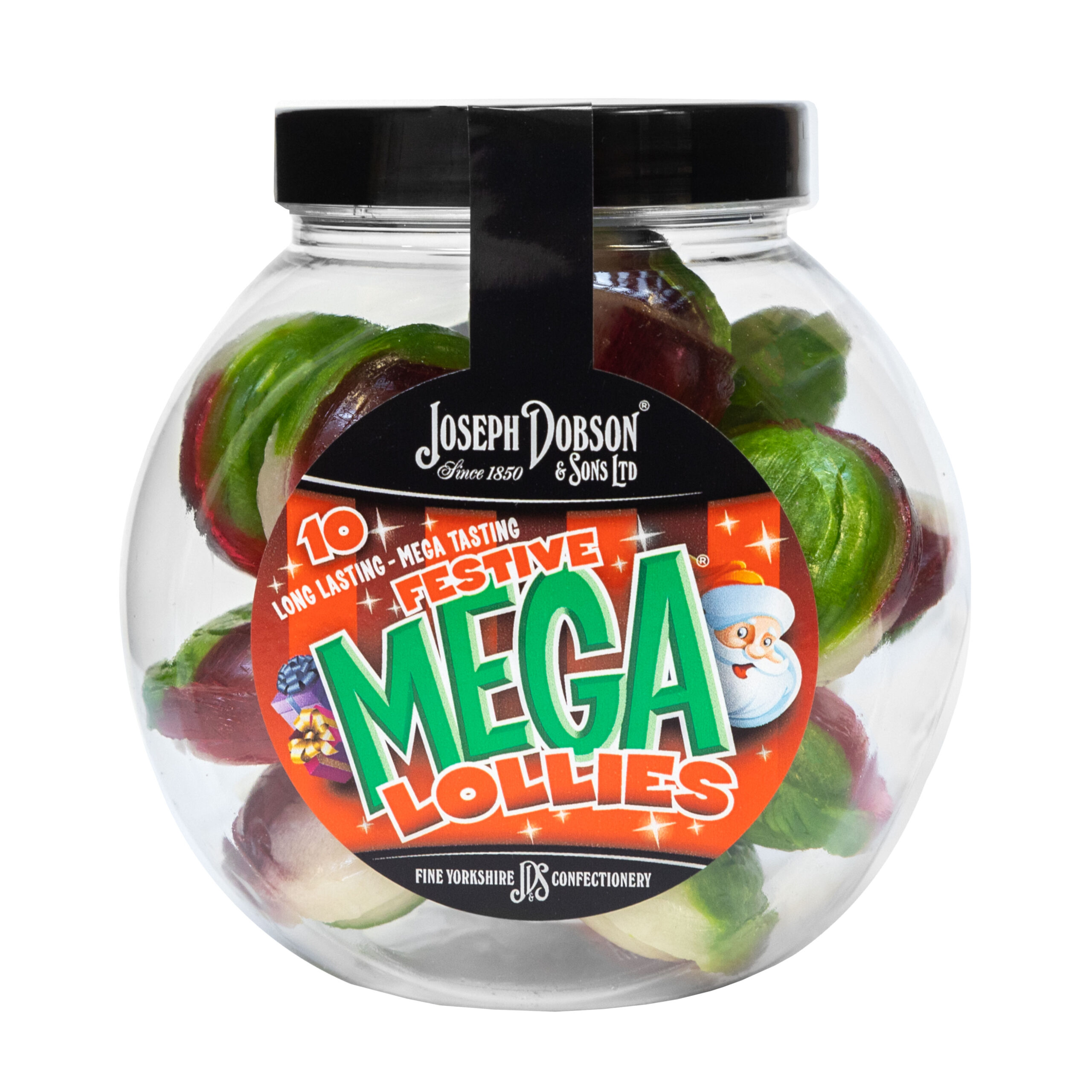 312342_a_1.jpg Dobsons Festive Mega Lollies Gift Jar 225g - Image 1