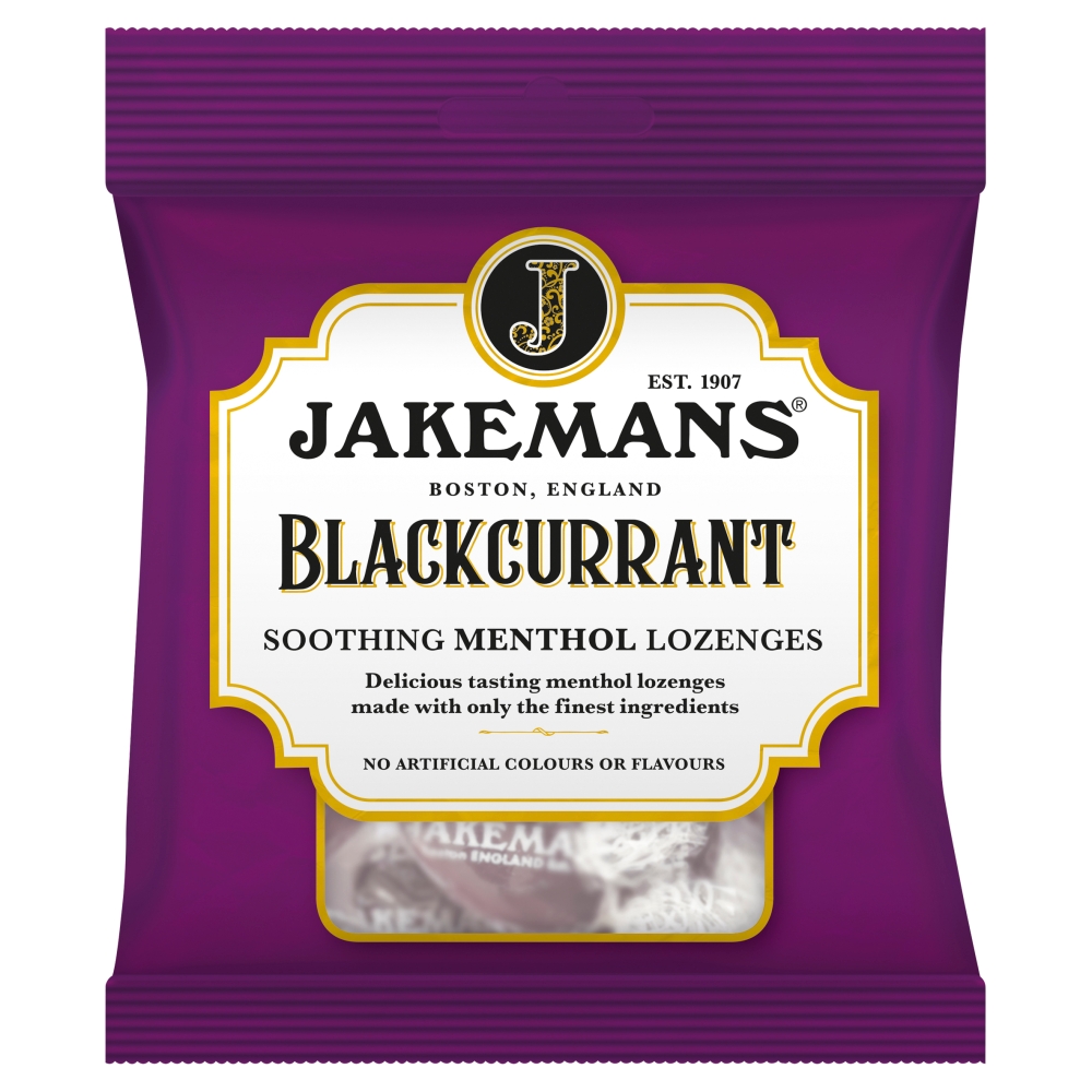 312479_a.jpg Jakemans Blackcurrant Soothing Menthol Lozenges 73g - Image 1