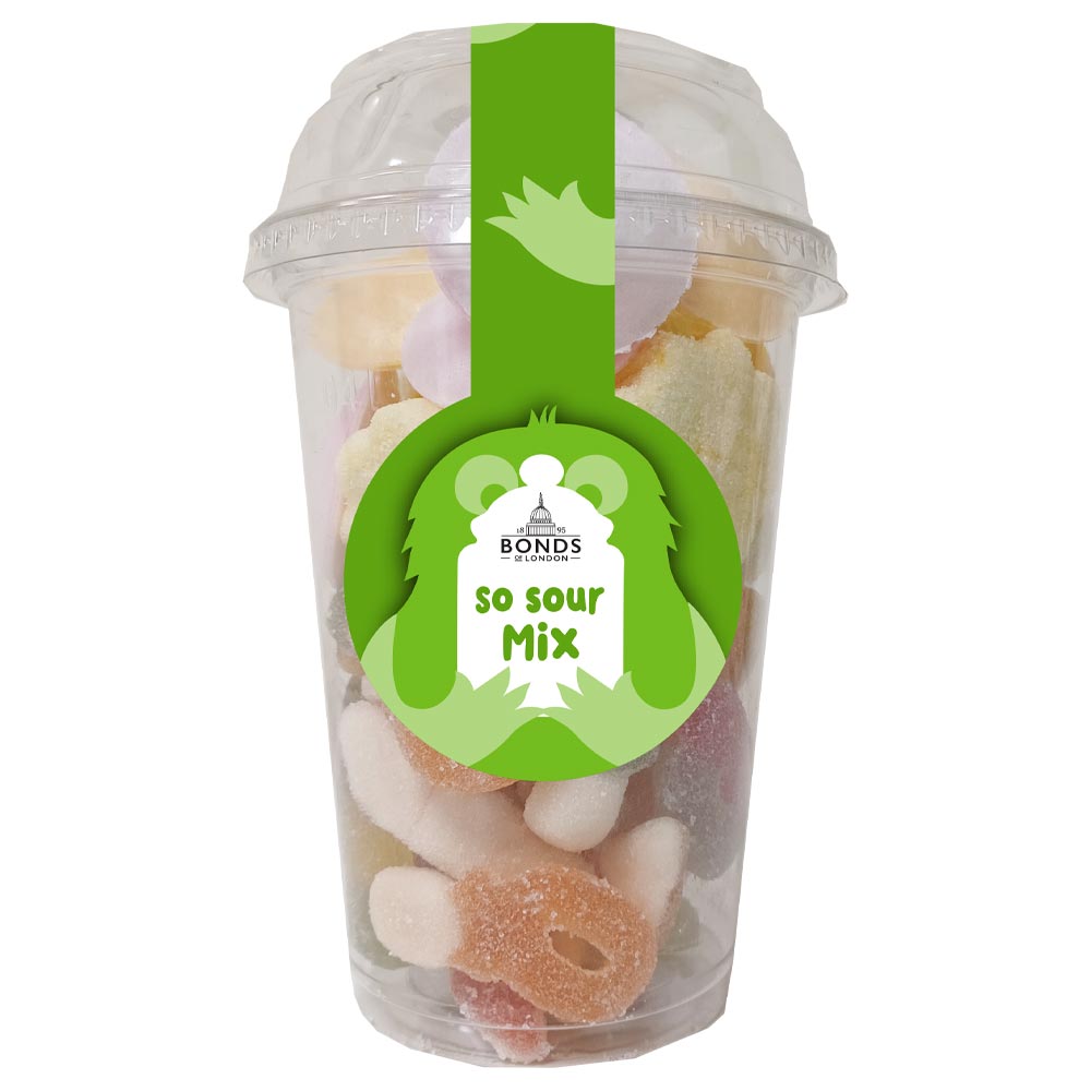 312884_a.jpg Bonds So Sour Mix Candy Cup 235g - Image 1