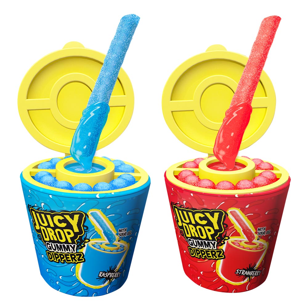 313780_a.jpg Bazooka Juicy Drop Gummy Dipperz 96g - Image 1