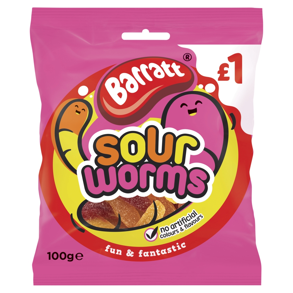 313792_a.jpg Barratt Fun & Fantastic Sour Worms 100g - Image 1