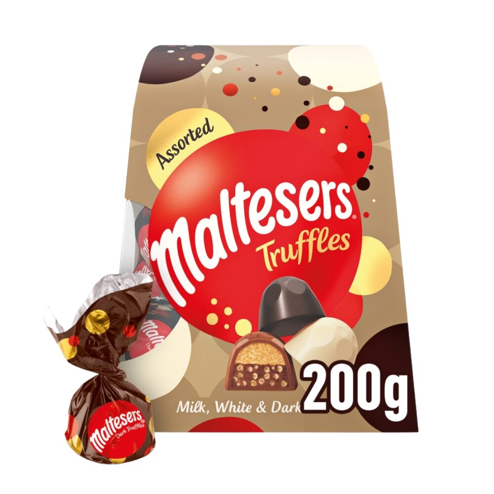 314181_a_23.jpg Maltesers Assorted Truffles White, Dark and Milk Chocolate Gift Box of Chocolates 200g - Image 1