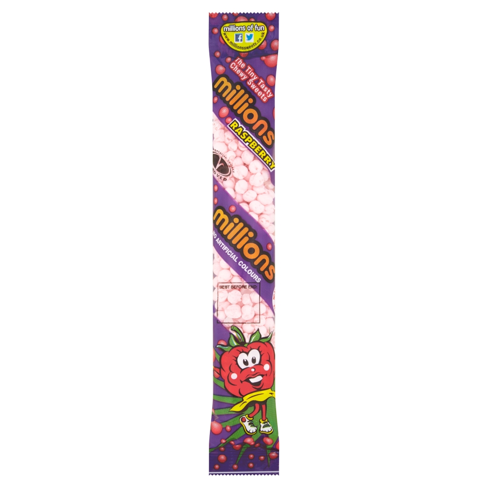 314276_a.jpg Millions Raspberry Tubes 55g - Image 1