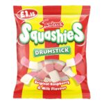 Swizzels Drumstick Squashies Original Raspberry & Milk Flavour Bag 120g