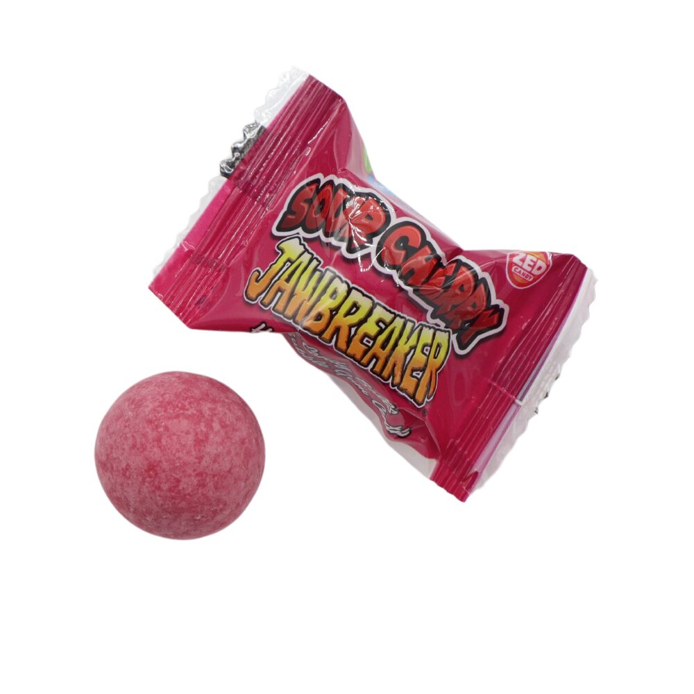 314510_a.jpg Zed Candy Sour Cherry Jawbreaker Bag 1kg - Image 1