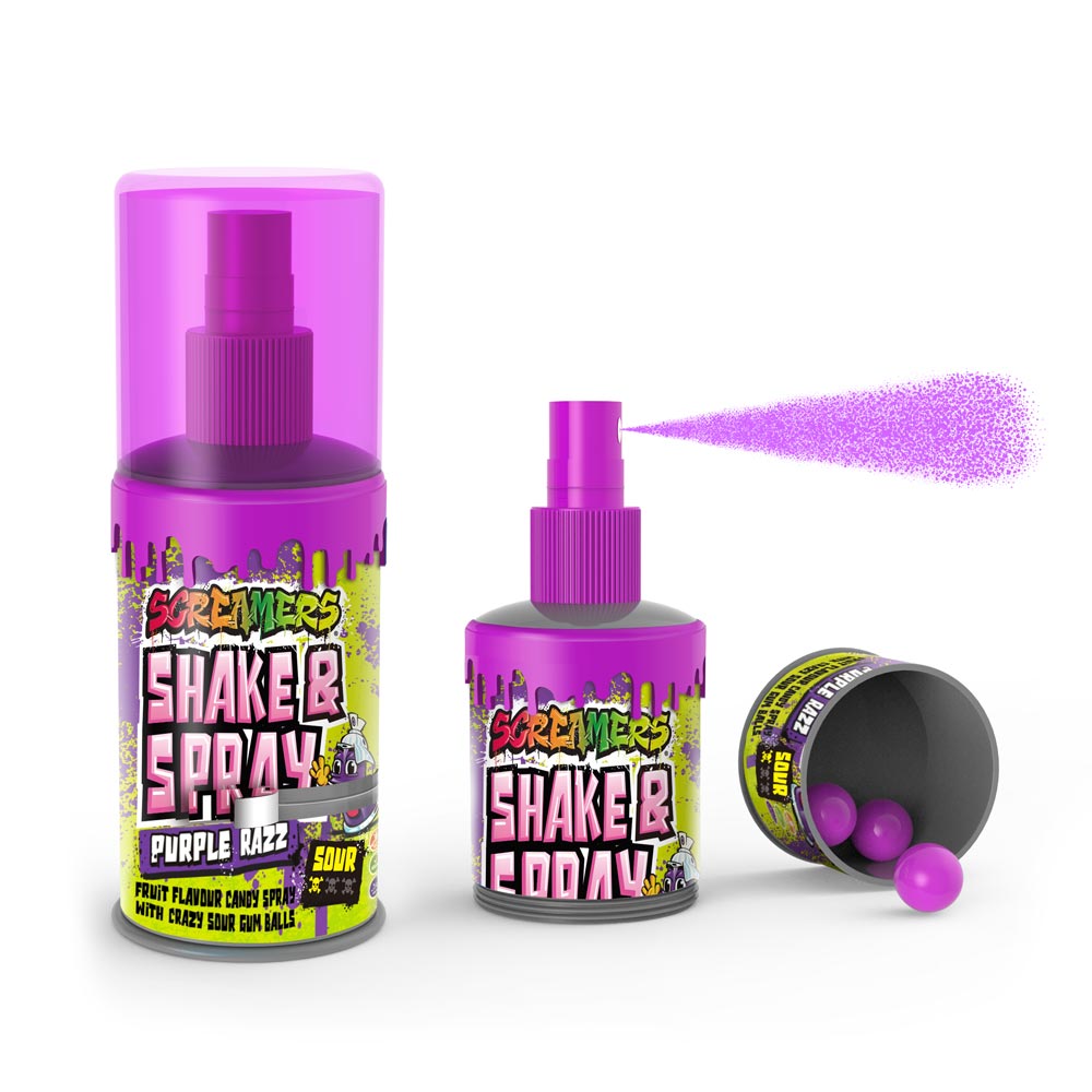 314722_a_23.jpg Zed Candy Screamers Purple Raspberry Shake & Spray 60ml - Image 1