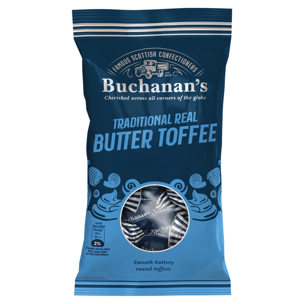 314915_a.jpg Buchanan's Traditional Real Butter Toffee Bag 120g - Image 1