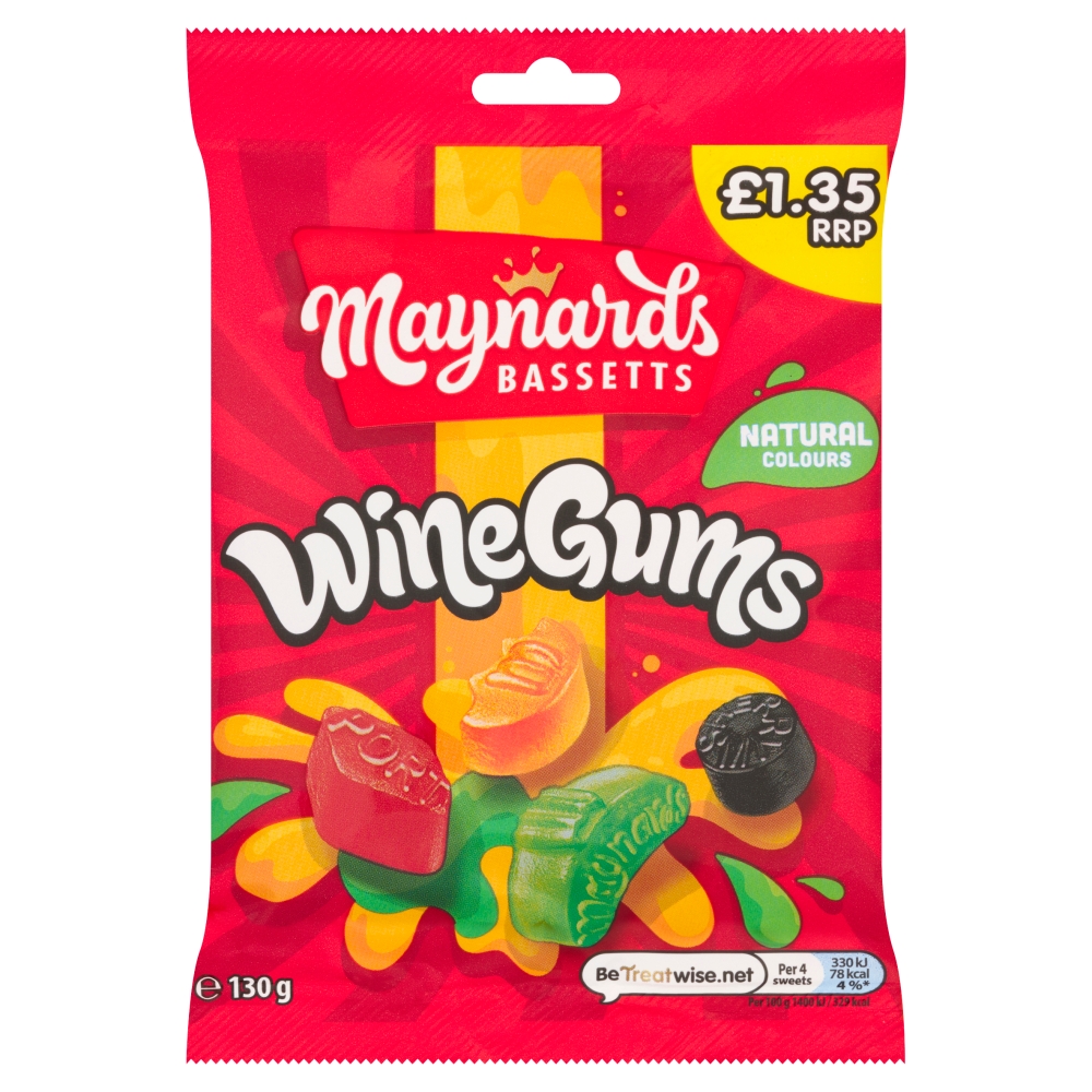 315529_a.jpg Maynards Bassetts Wine Gums Sweets Bag 130g - Image 1