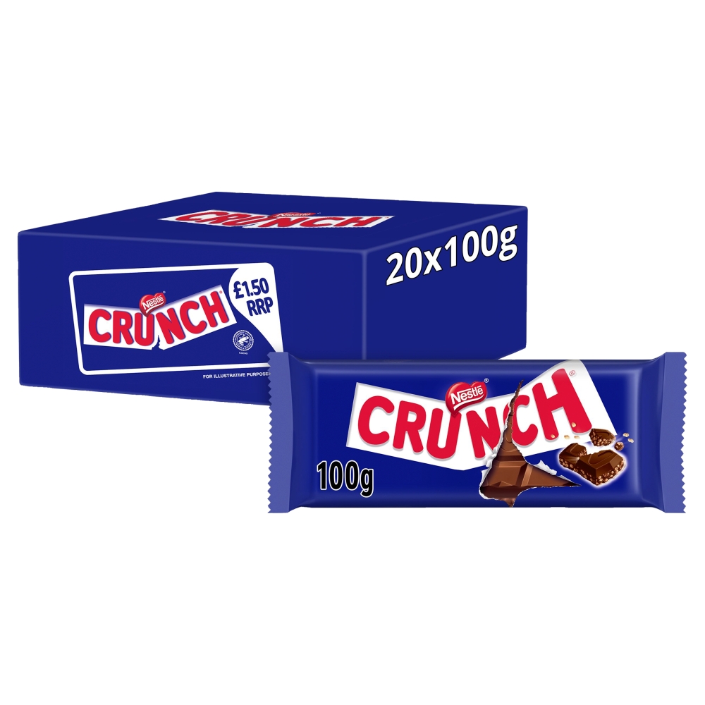 315767_nestle_crunch_milk_1.50_block_a_.jpg Crunch Milk Chocolate Sharing Bar 100g - Image 1
