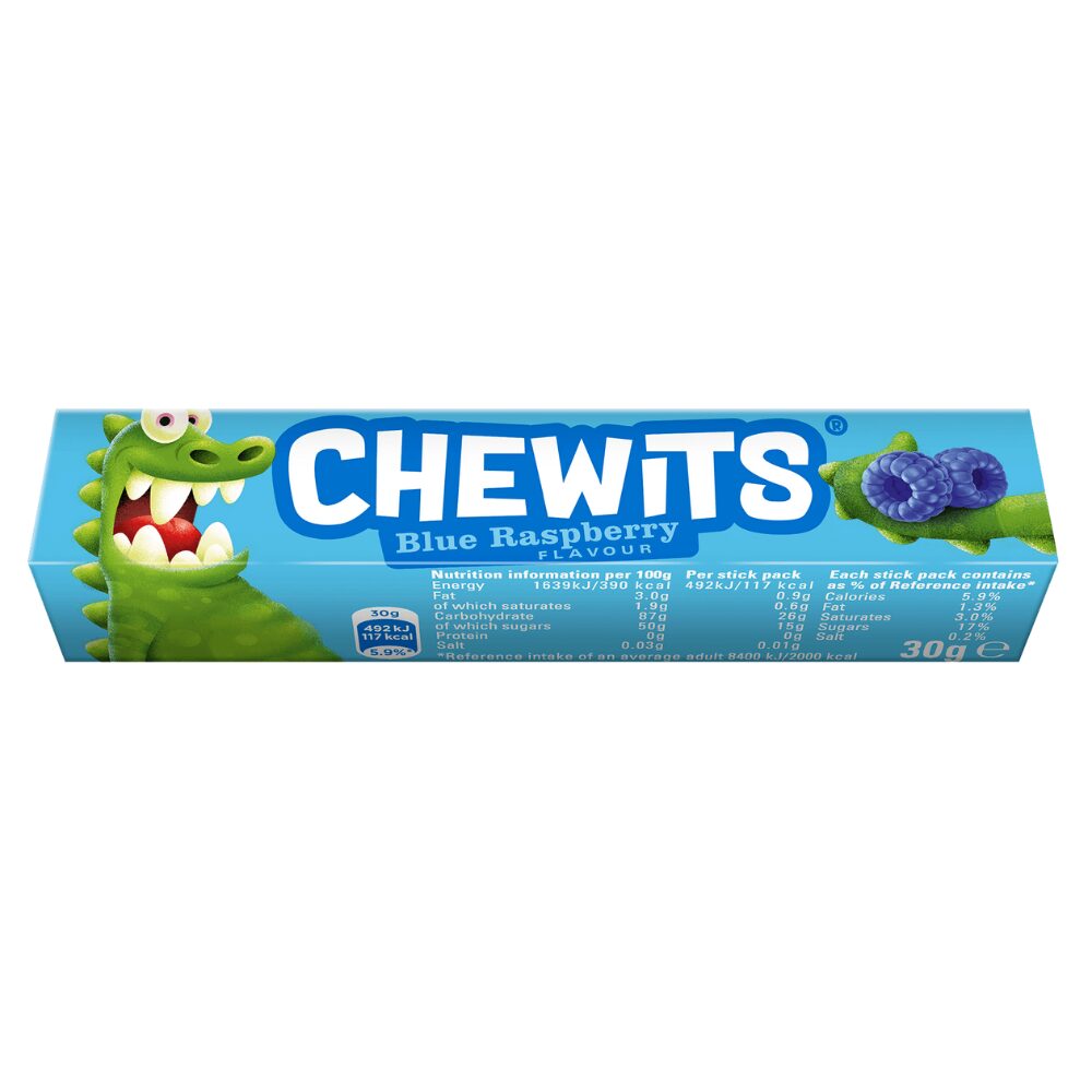 316095__a.jpg Chewits Blue Raspberry Flavour Stick Pack 30g - Image 1
