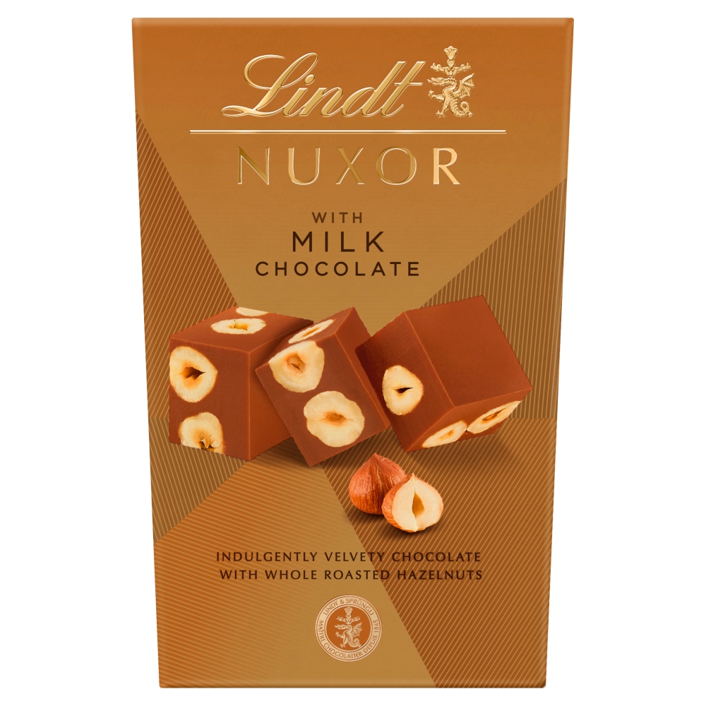 316111_lindt_nuxor_milk_a_.jpg Lindt Nuxor Milk Chocolate and Roasted Hazelnuts Box 150g - Image 1