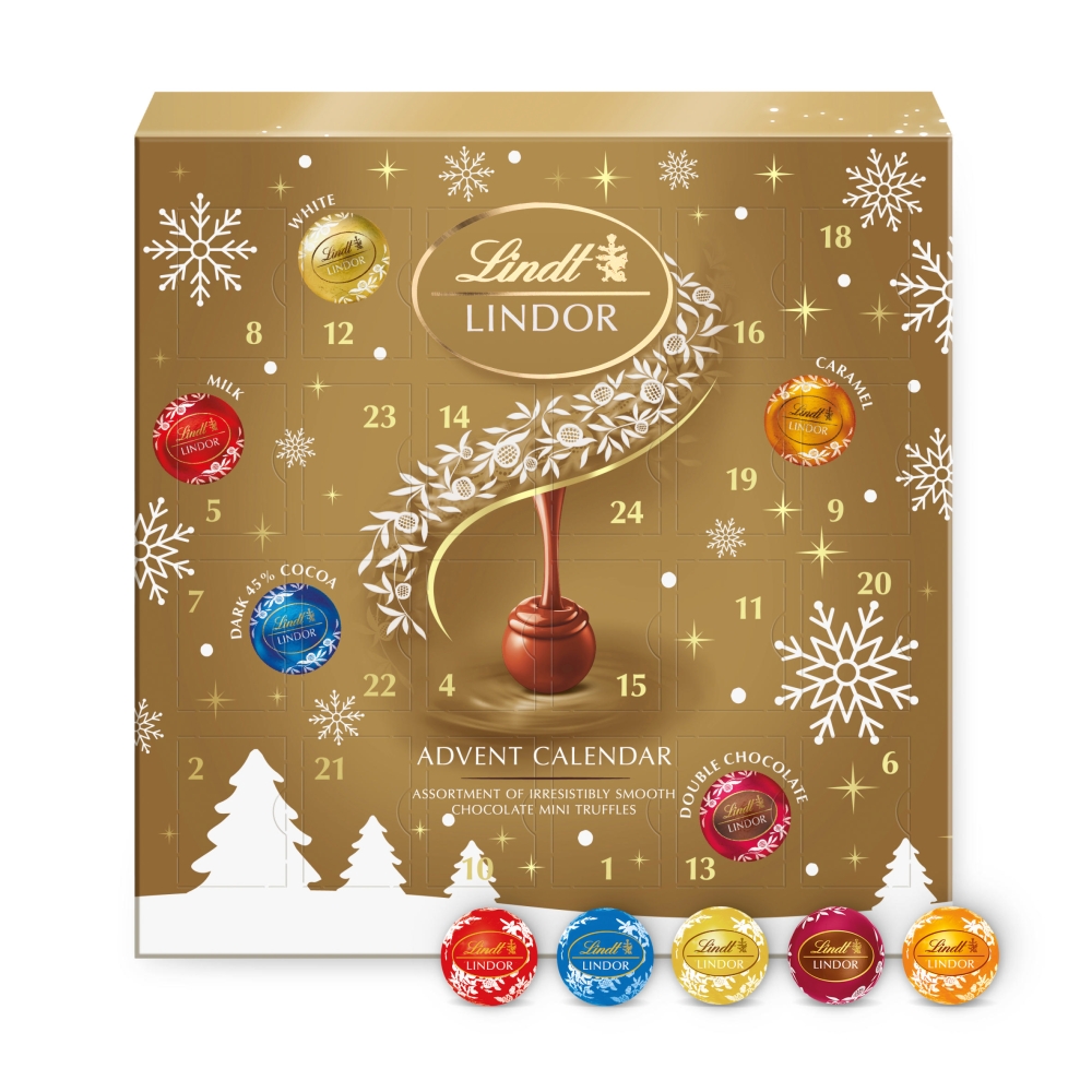 Lindt Lindor Assorted Mini Truffle Advent Calendar 117g - Image 1