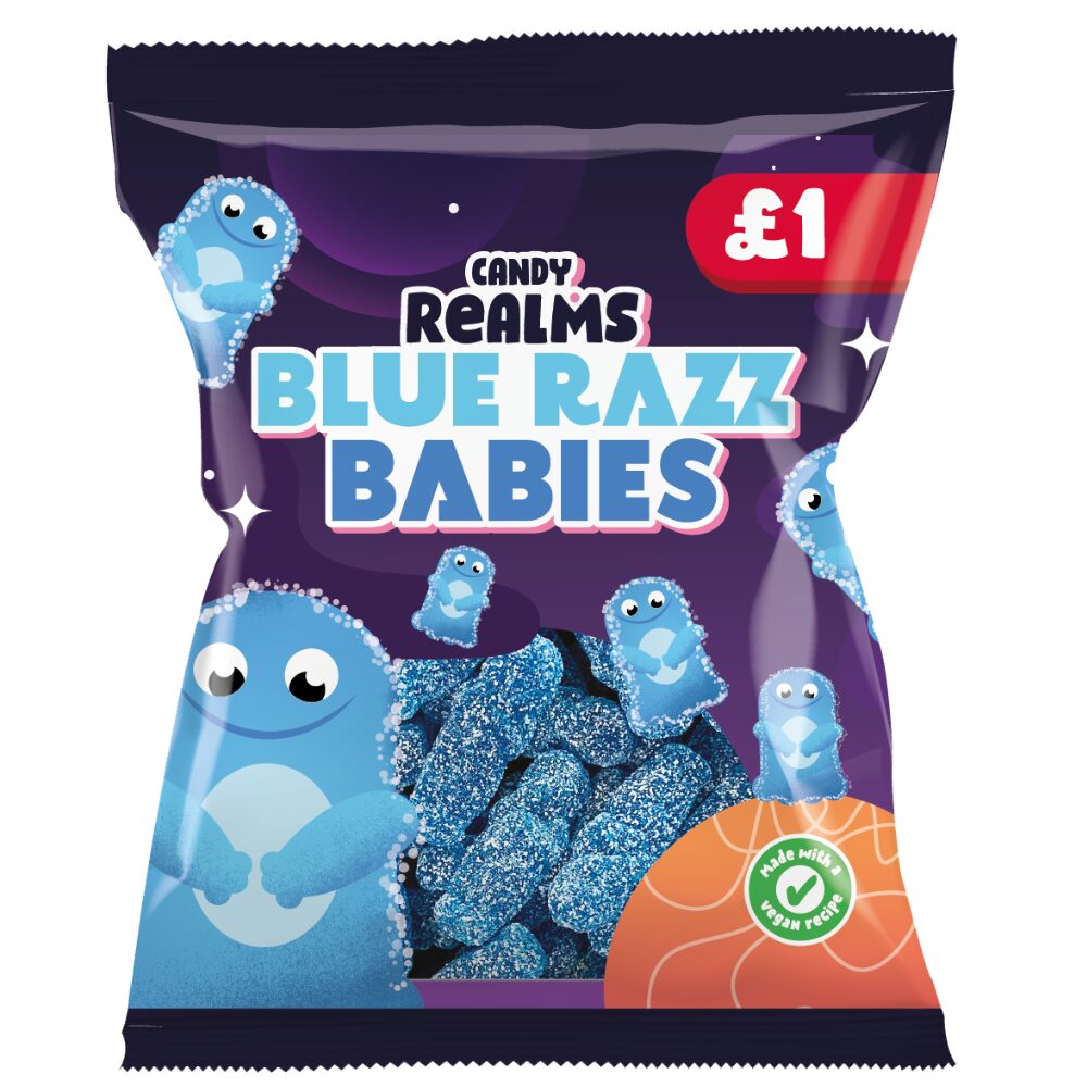 316162_candy_realms_blue_razz_babies_pmp.jpg Candy Realms Blue Razz Babies Bag 160g - Image 1