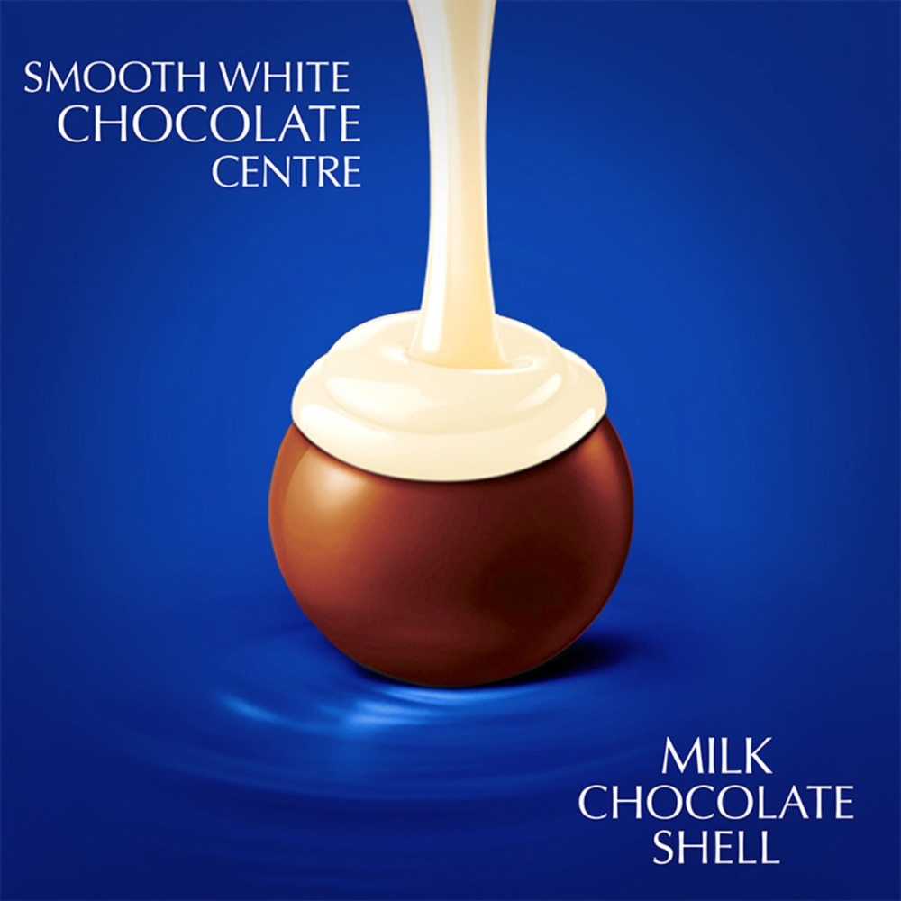 Lindt Lindor Milk & White Chocolate Truffles Box 200g - Image 3