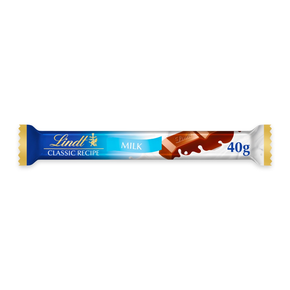 316280_lindt_classics_milk_chocolate_bar_a_.jpg Lindt Classic Recipe Milk Chocolate Treat Bar 40g - Image 1