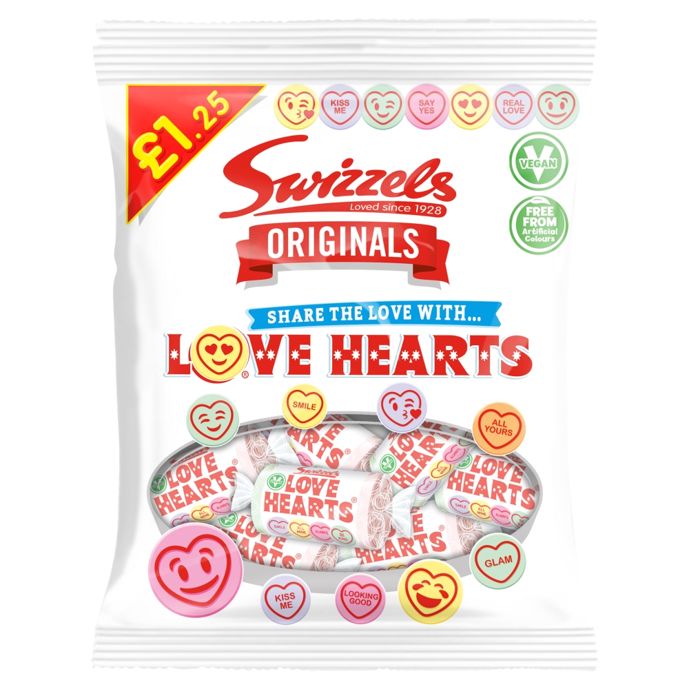 316375_a.jpg Swizzels Originals Love Hearts Bag 125g - Image 1