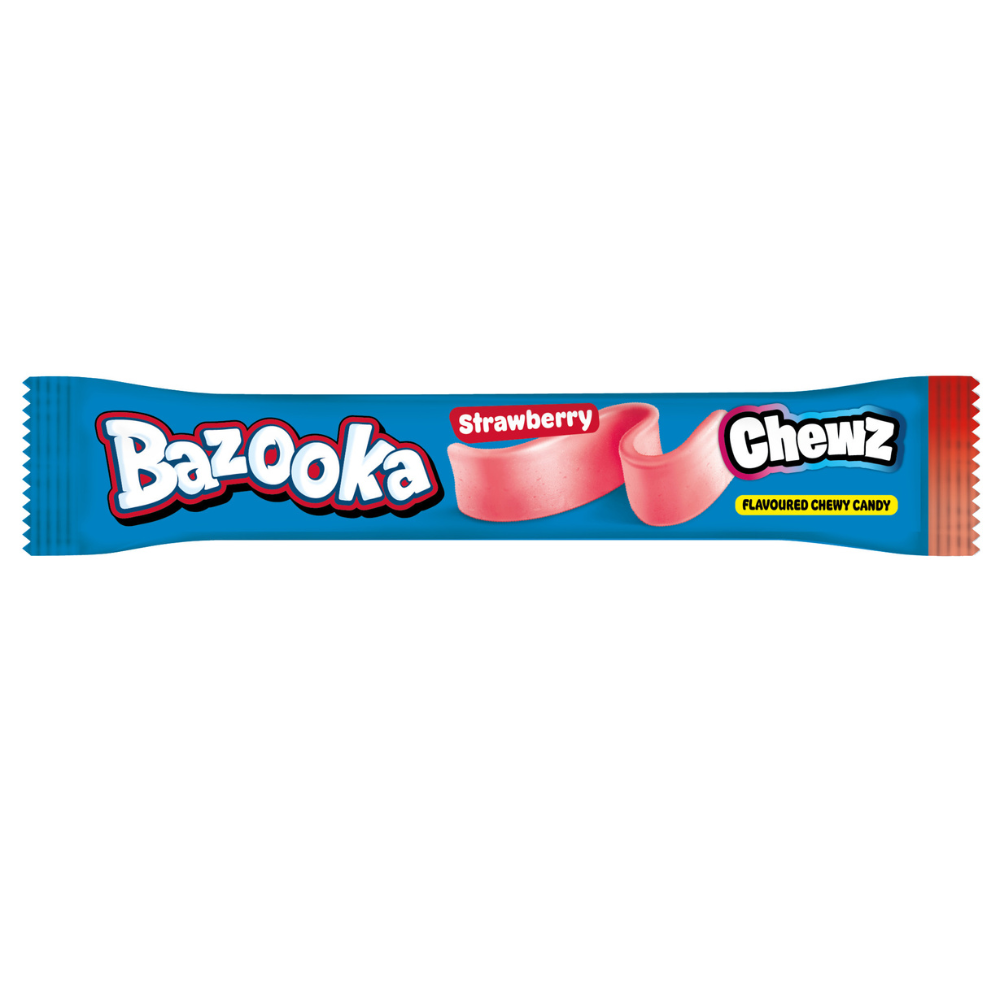 316632bazooka_strawberry_chew_bars_15pmp.png Bazooka Strawberry Chewz Bars 14g - Image 1