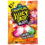 Bazooka Juicy Drop Blasts Tropical Bag 120g