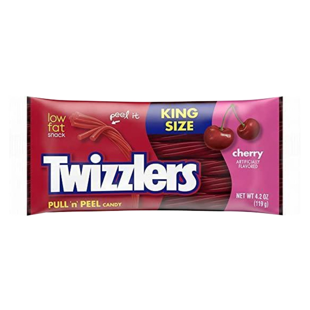 316905_a.jpg Twizzlers Cherry Pull 'n' Peel Candy Bag 119g - Image 1