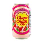 Chupa Chups Sparkling Strawberry and Cream Soda Flavour Soda Can 345ml