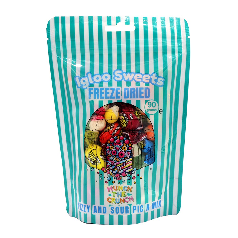 Igloo Fizzy and Sour Pic n Mix Freeze Dried Sweets Pouch 90g - Image 3
