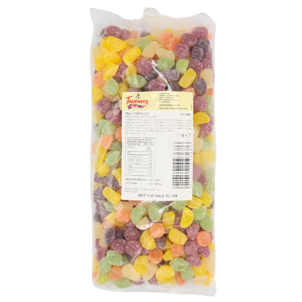 317465-taveners-fruit-pastilles-b.jpg Taveners Fruit Pastilles Bag 3kg - Image 1