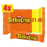 Toffee Crisp Milk Chocolate Bar 4 Pack Multipack 124g - Image 2