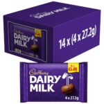 Cadbury Dairy Milk Chocolate Bar 4 Pack 108.8g