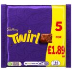 Cadbury Twirl Chocolate Bar 5 Pack 107.5g