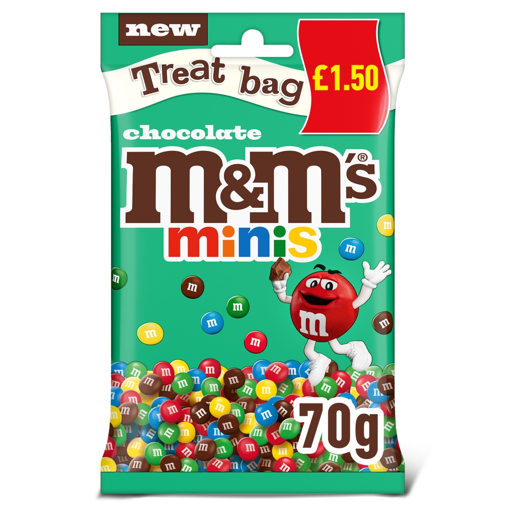 317966_m_m_s_choco_minis_treat_bag_1.50_pm.jpg M&M's Minis Bites Milk Chocolate Treat Bag 70g - Image 1