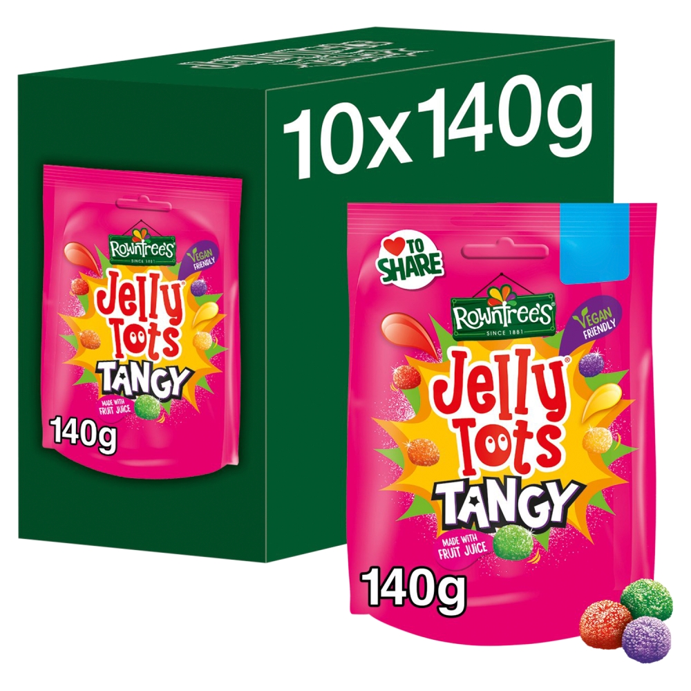 317992_rowntrees_jelly_tots_tangy_pouch_a_.jpg Rowntree's Jelly Tots Tangy Sweets Sharing Bag 140g - Image 1