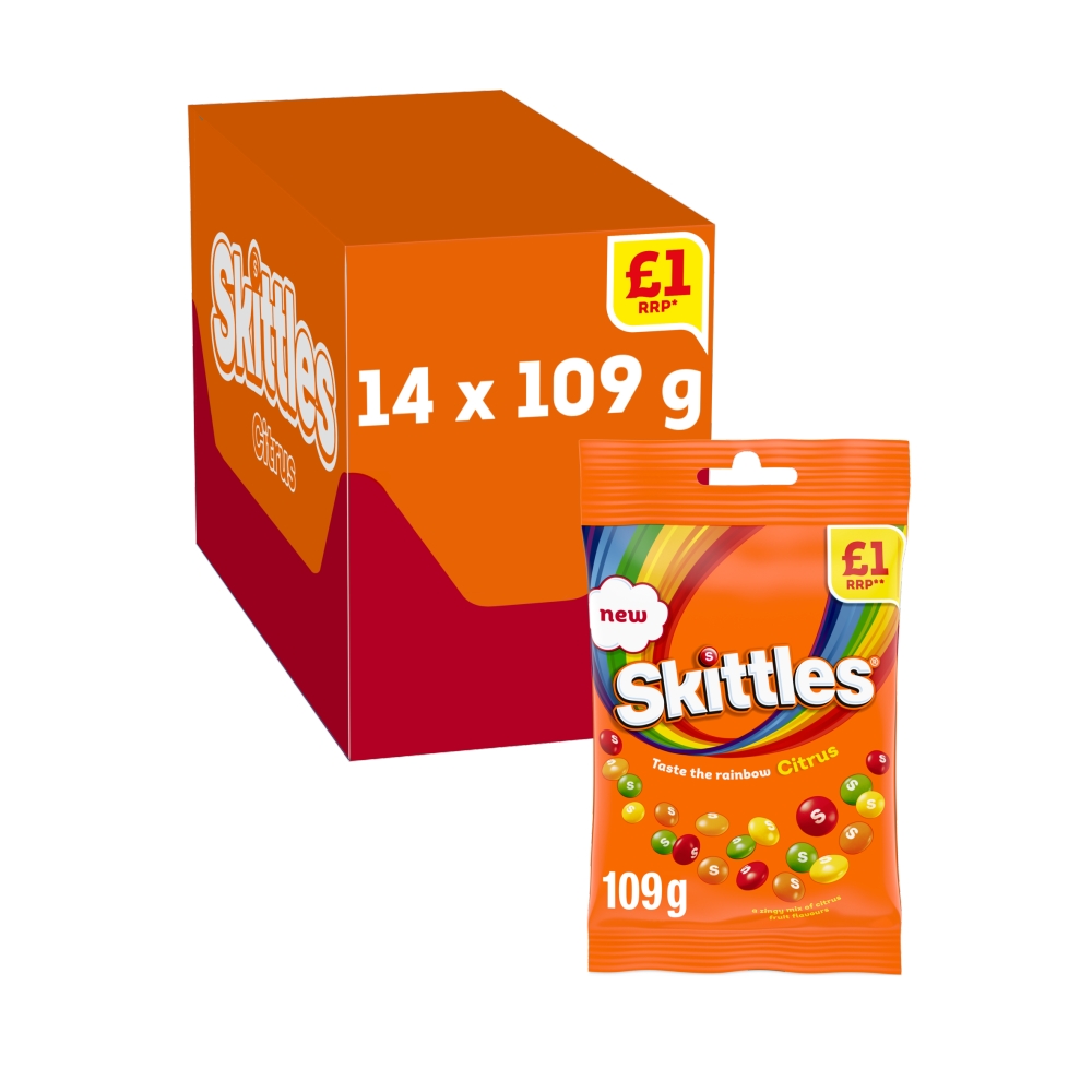 318188_1.jpg Skittles Citrus Sweets Bag 109g - Image 1