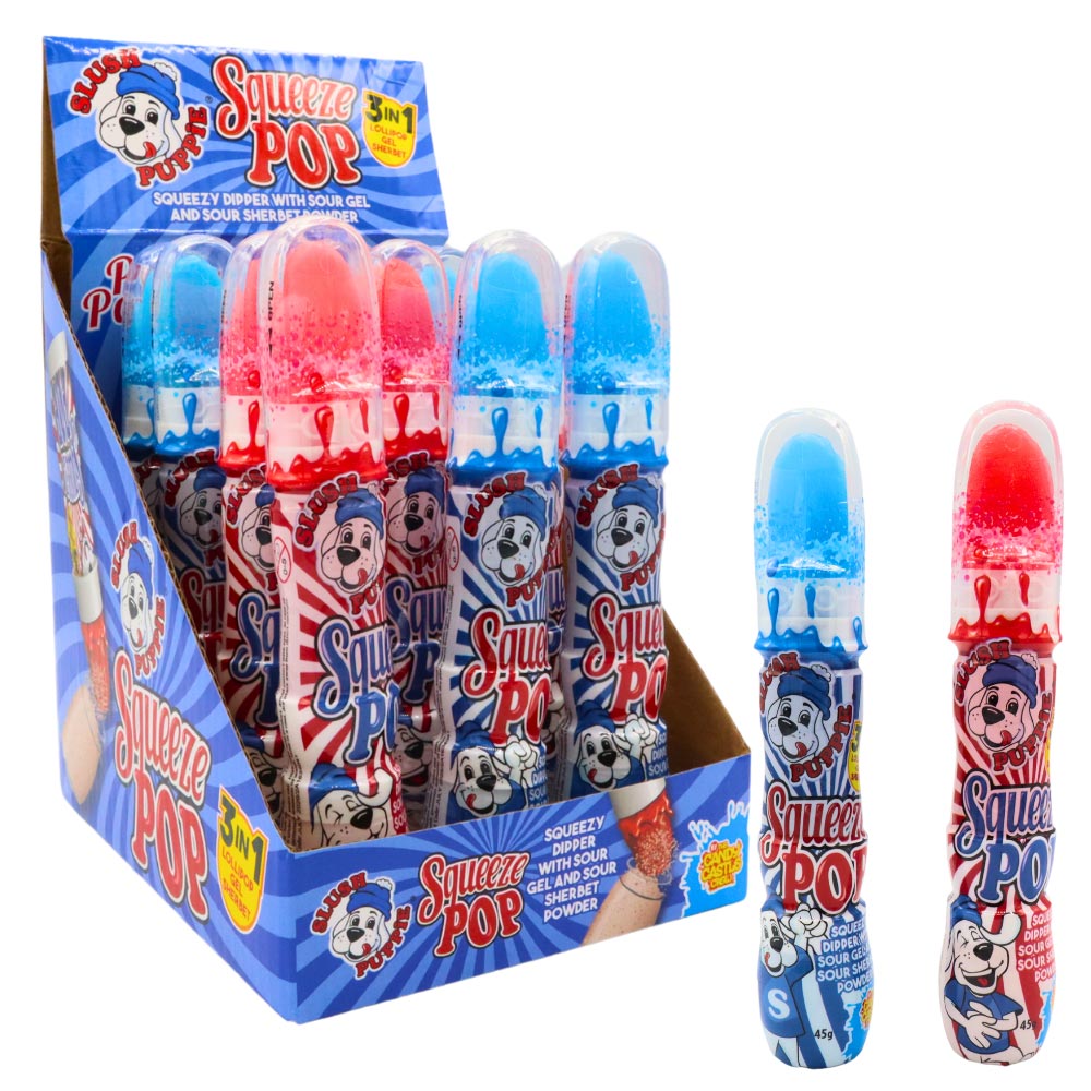 318270.jpg Slush Puppie Squeeze Pop 3 in 1 45g - Image 1