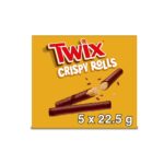 Twix Milk Chocolate Crispy Rolls Snack Bar 5 Pack Multipack 112.5g