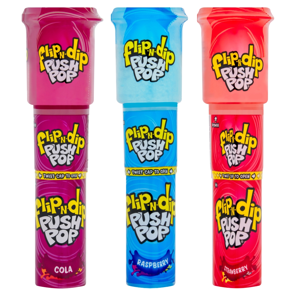 318627_1.jpg Bazooka Push Pop Flip-N-Dip 25g - Image 1