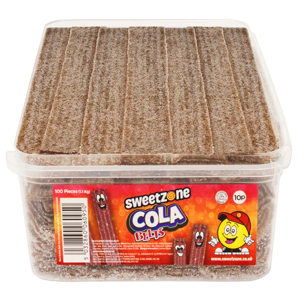 318767_sz_cola_belts_10p_h_.jpg Sweetzone Cola Belts Tub 1.1kg - Image 1