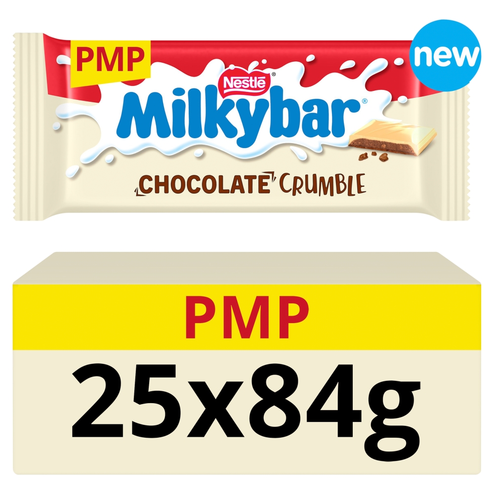 318814_1.jpg Milkybar Chocolate Crumble White Chocolate Bar 84g - Image 1