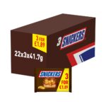 Snickers Caramel, Nougat, Peanuts & Milk Chocolate Bars 3 Pack 125.1g