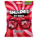 Shades by Niko Straight Up Strawberry Flavour Sweets Bag 150g