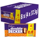 Cadbury Double Decker Chocolate Bar 4 Pack Multipack 149.2g