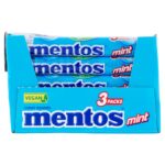 Mentos Chewy Dragees Mint Flavour 3 Pack 114g - Image 2