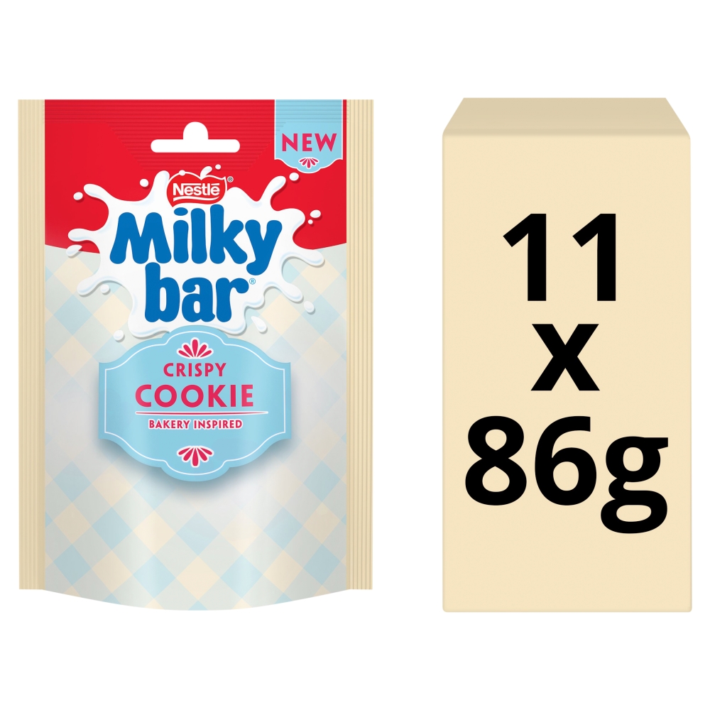 319116_1.jpg Milkybar Buttons Crispy Cookie White Chocolate Sharing Bag 86g - Image 1