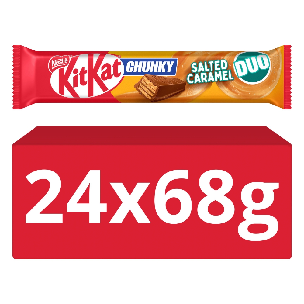 319174_1.jpg KitKat Chunky DUO Salted Caramel Chocolate Bar 68g - Image 1