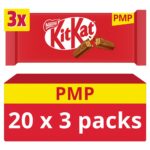 KitKat 4 Finger Milk Chocolate Biscuit Bar 3 Pack Multipack 124.5g